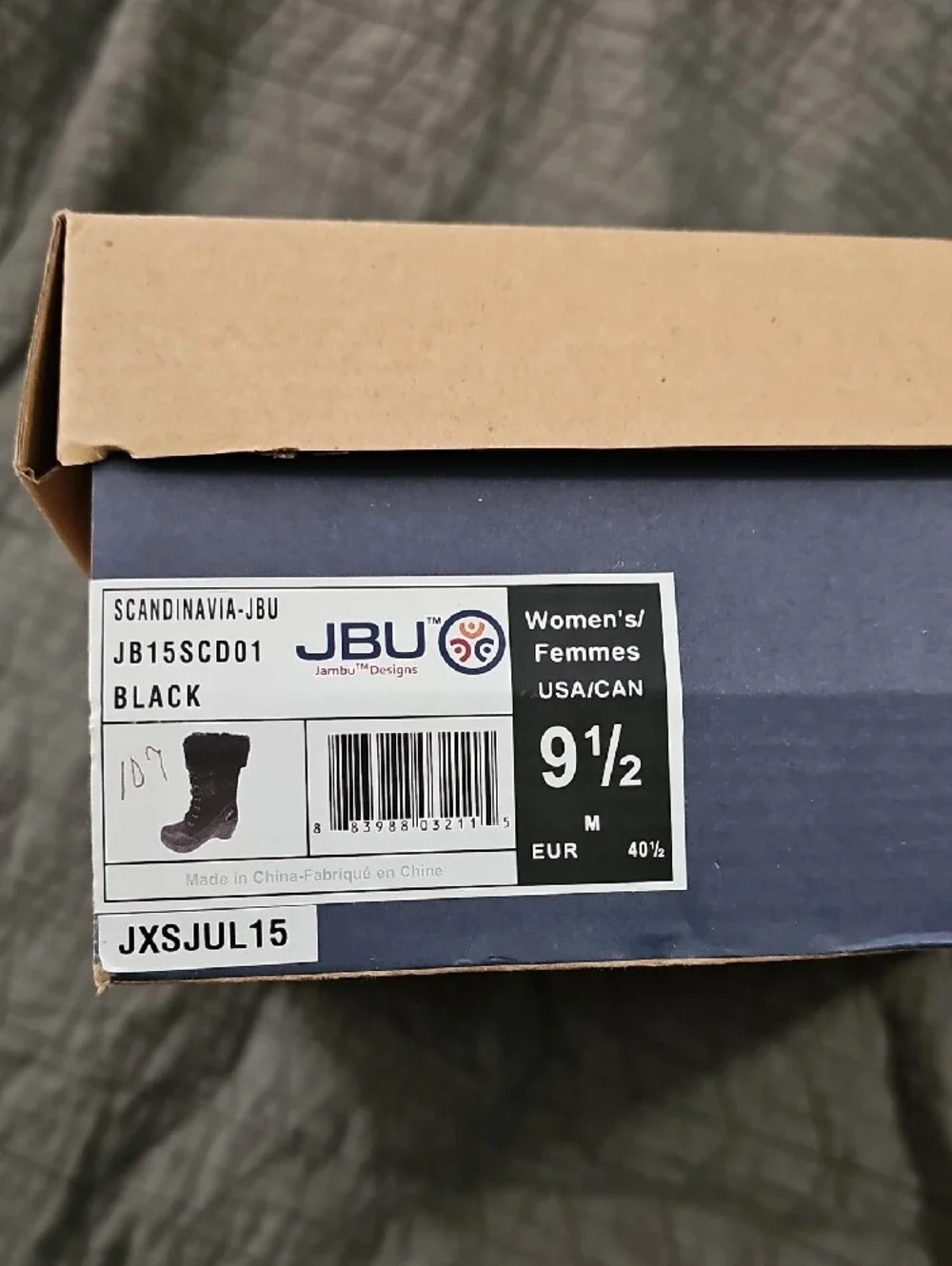 JBU Black Faux Fur Lace-Up Wedge Winter Boots